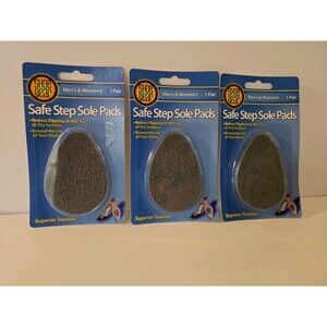 Lot of 3 Safe Step Sole Pads Prevent Reduce Slip Falls Wet Icy Surface New Shoe